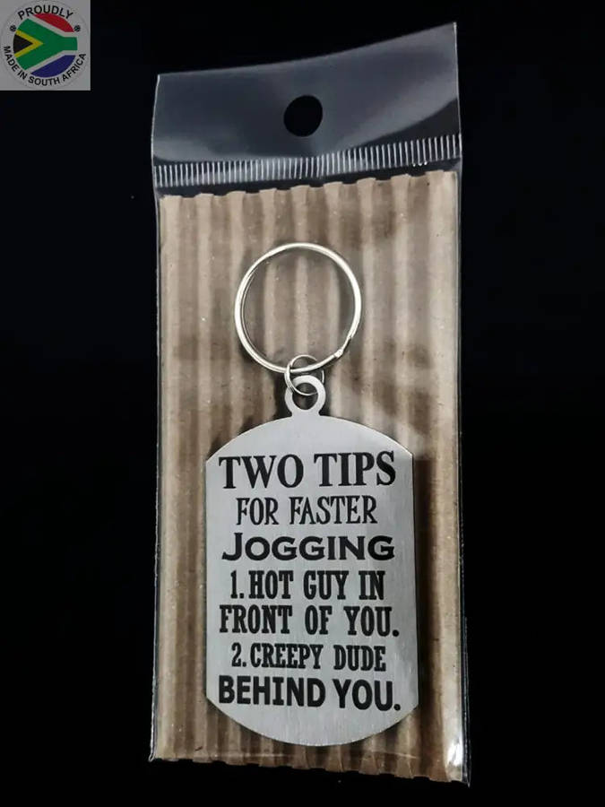 Two tips for faster Jogging Lady Design Laser engraved Key Ring-Bag Tag