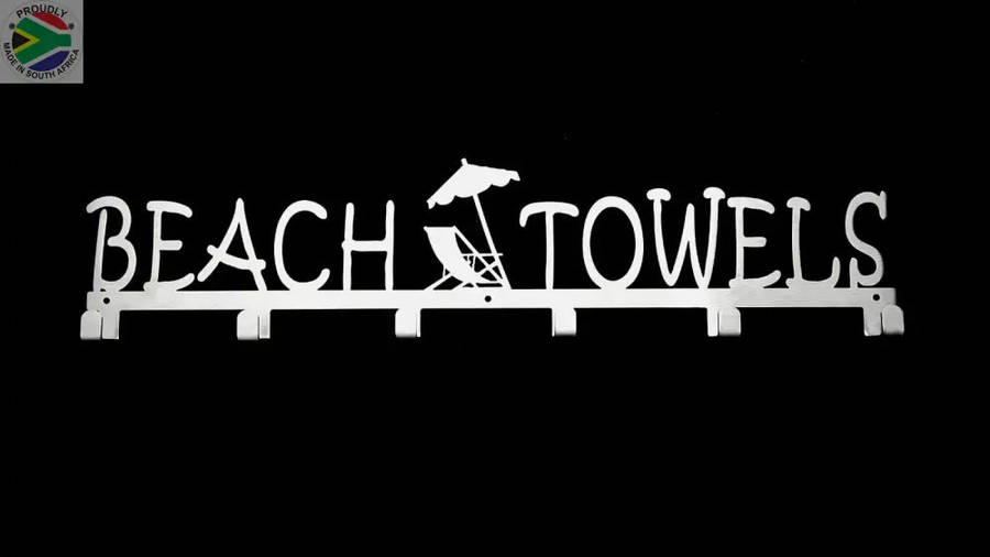 Beach Towels 6 hook towel hanger Large in Stainless steel or Black
