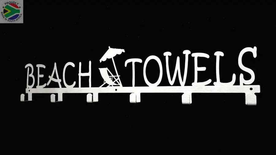 Beach Towels 6 hook towel hanger Large in Stainless steel or Black