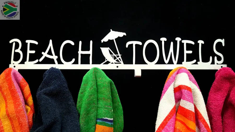Beach Towels 6 hook towel hanger Large in Stainless steel or Black