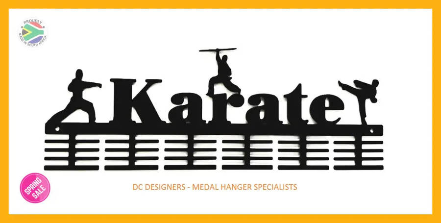 Karate 3 figure 48 tier medal hanger