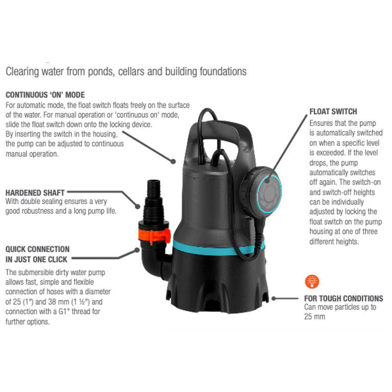 GARDENA Dirty Water Submersible Pump
