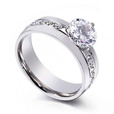Stunning 1.50ct Solitaire Engagement Ring Pave Setting. Size 6/M
