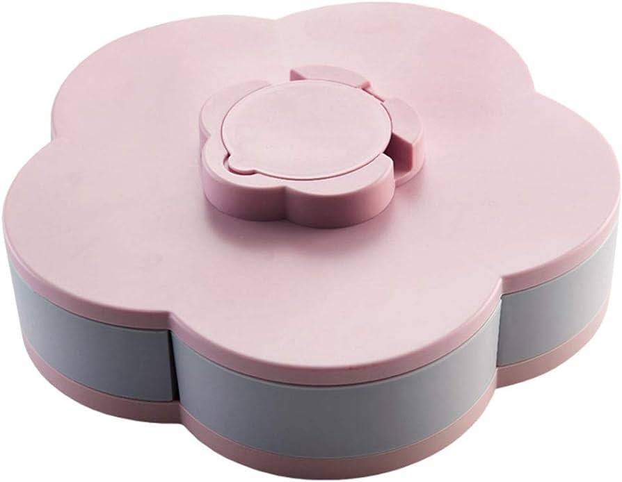 VERY ELEGANT Petal-Shape Rotating Snack Box Candy Tray Food Organizer