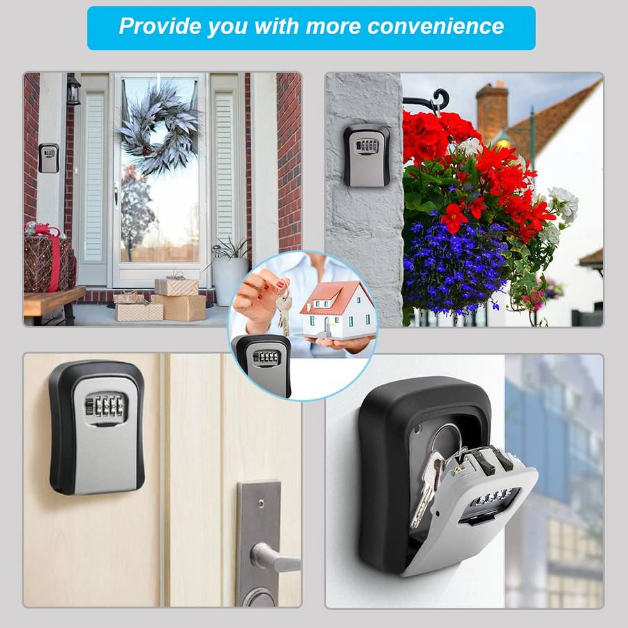 Key Storage Lock Box with 4 Digit Combination