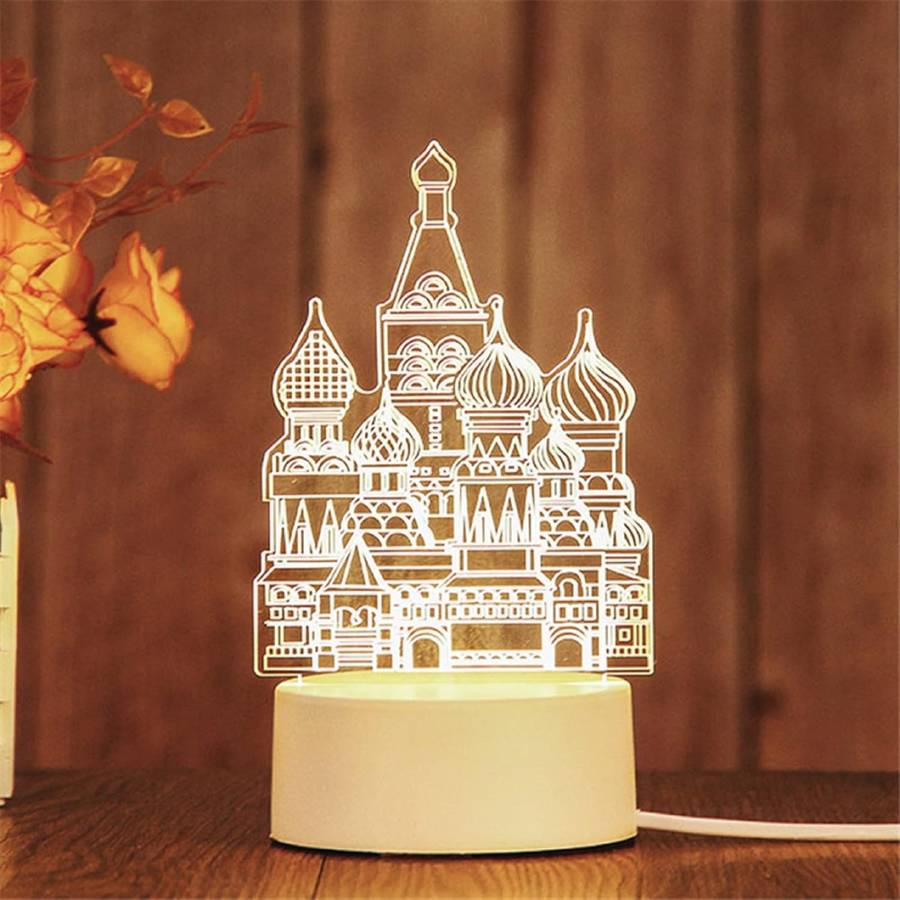 Creative 3D Castle Night Light