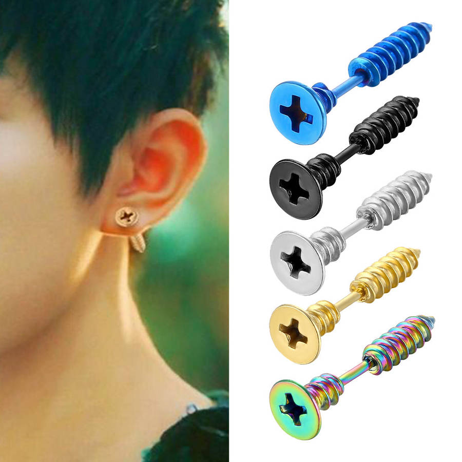 Punk Alloy Screw Earring