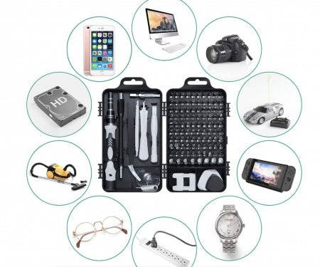 FULL SET - 115-in-1 Ultimate Magnetic Precision Screwdriver Bits & Mini Tool Kit Set