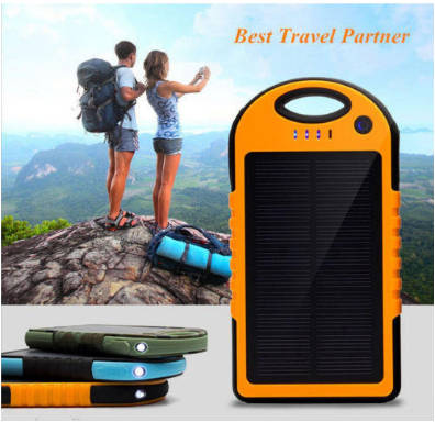 5000mAh Portable Waterproof Solar Charger Double USB Power Bank - (READ THE DESCRIPTION)