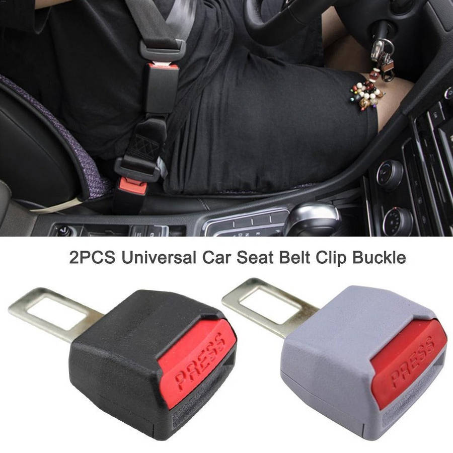 Set of 2 - Car Seat Belt Buckle Extender Clip Alarm Stopper