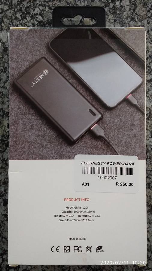 Nesty 10000mah 2.1Amp Dual USB Power Bank