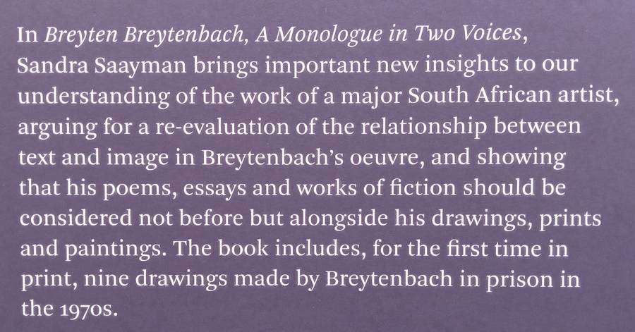 Breyten Breytenbach, A Monologue in Two Voices | Sandra Saayman