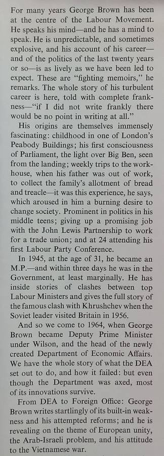 In My Way: Memoirs | George Brown