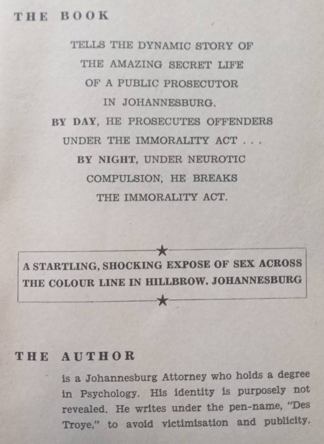 An Act of Immorality | Des Troye