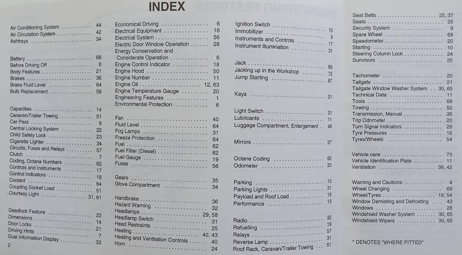 Opel Corsa Owners Manual