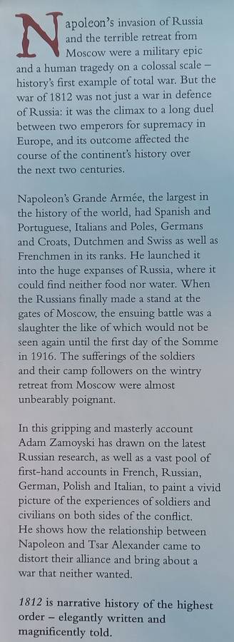 1812: Napoleons Fatal March on Moscow | Adam Zamoyski