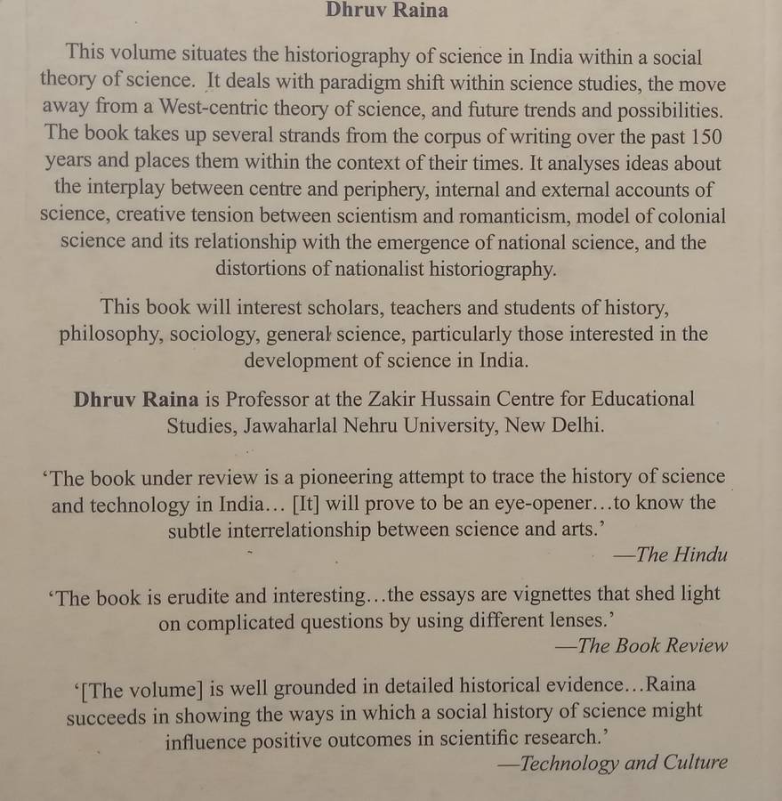 Images and Context: The Historiography of Science and Modernity in India | Dhruv Raina