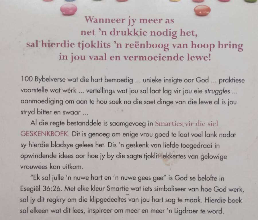 Smarties vir die Siel Geskenkboek (Afrikaans) | Susan Coetzer