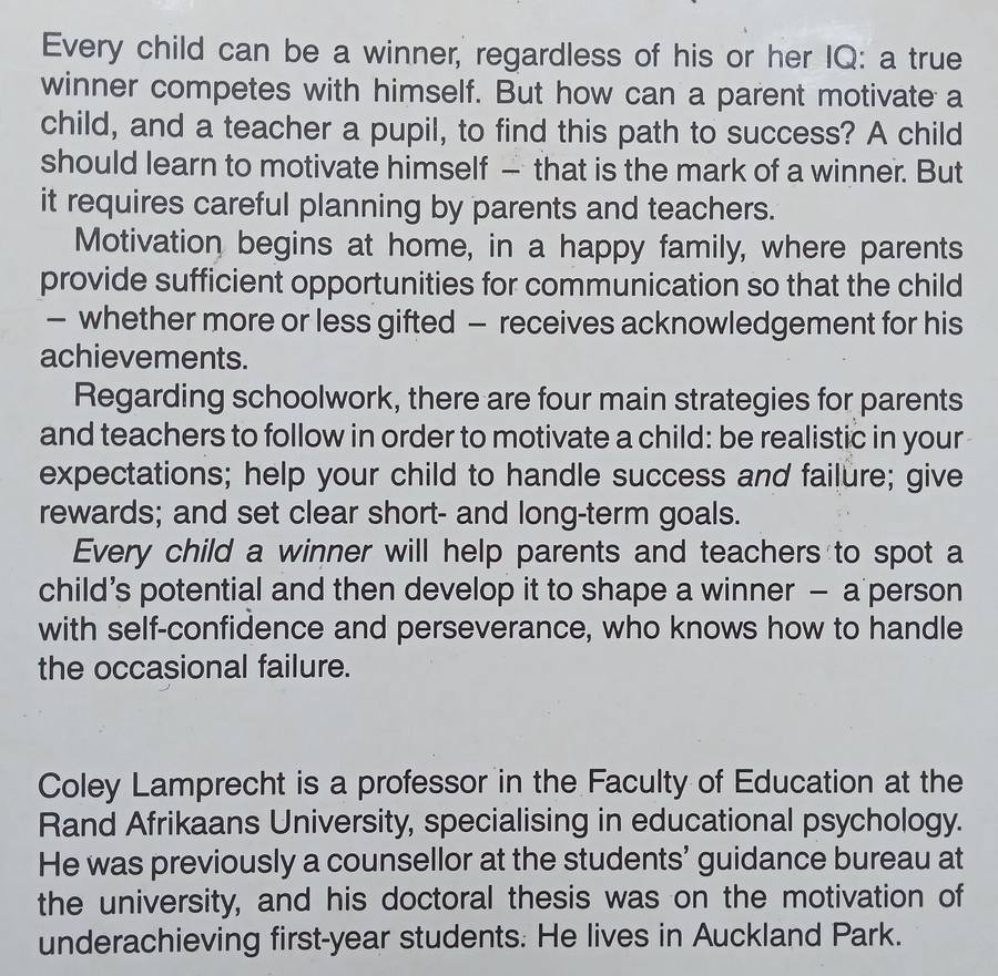 Every Child a Winner: A Motivation Guide for Every Parent | Coley Lamprecht