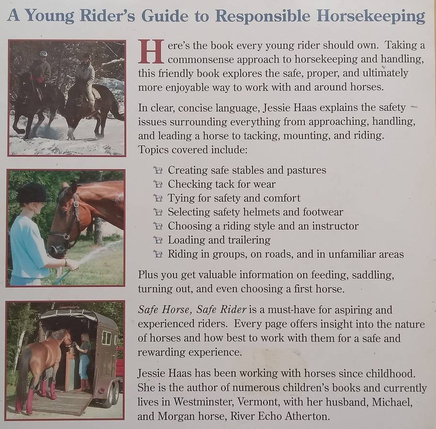 Safe Horse, Safe Rider: A Young Riders Guide to Responsible Horsekeeping | Jessie Haas