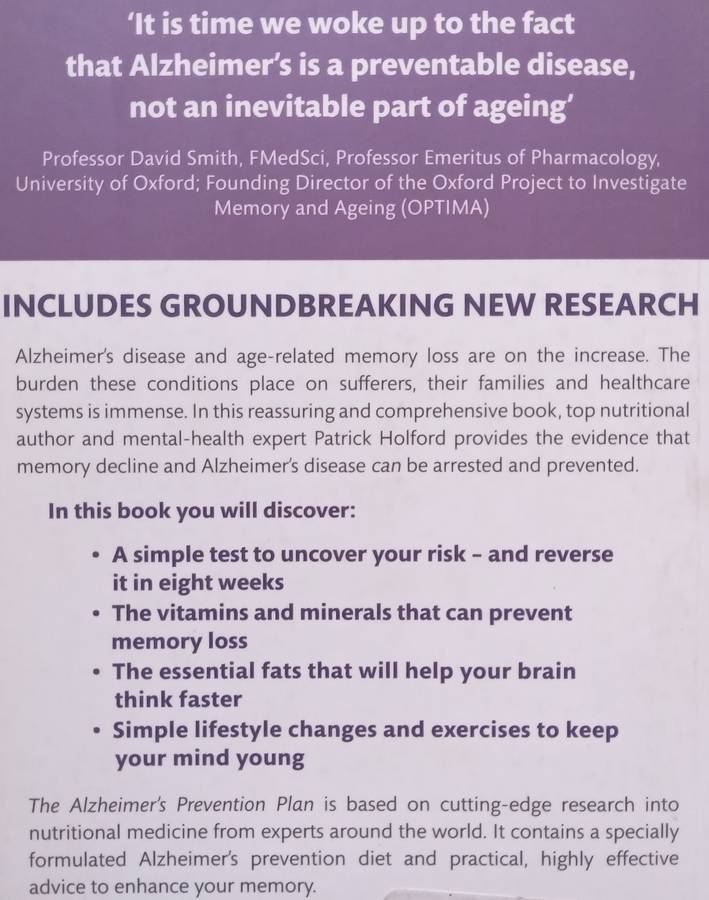 The Alzheimers Prevention Plan | Patrick Holford