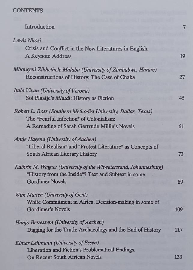Crisis and Conflict: Essays on Southern African Literature (Copy of Stephan Gray) | Geoffrey V. D...