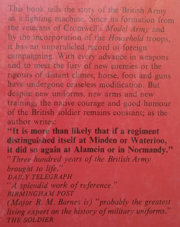 A History of the Regiments & Uniforms of the British Army | Major R. M. Barnes