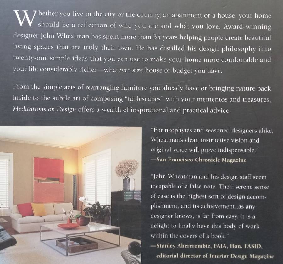 Meditations on Design: Reinventing Your Home with Style and Simplicity | John Wheatman