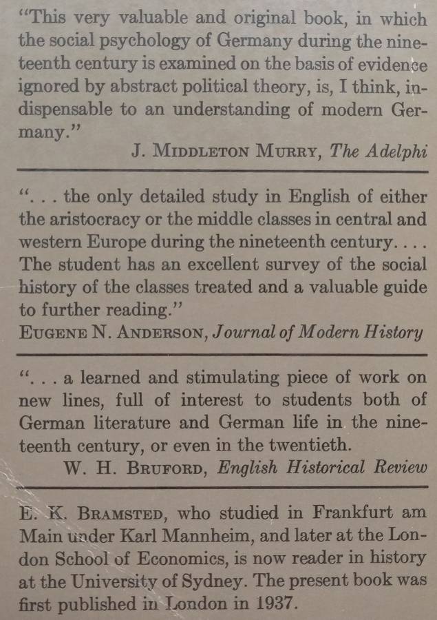 Aristocracy and the Middle-Classes in Germany | Ernest K. Bramsted