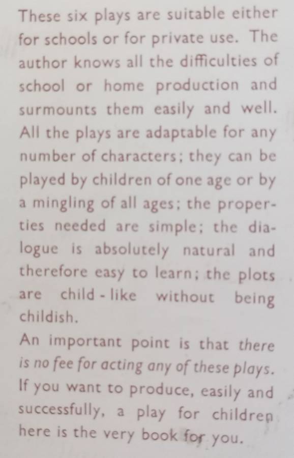 Six Plays | Enid Blyton