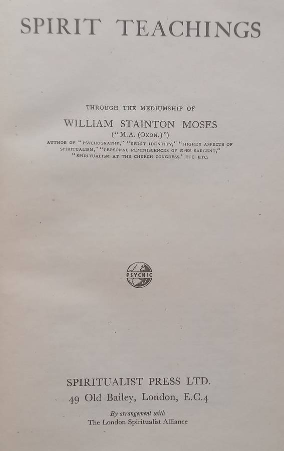 Spirit Teachings | William Stainton Moses