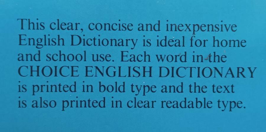 The Choice English Dictionary