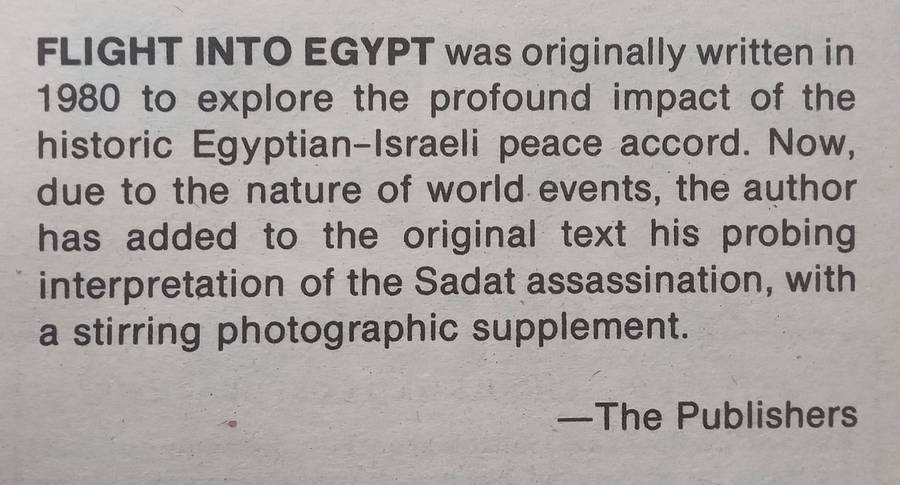Flight Into Egypt (On Anwar Sadats Assassination) | Amos Elon