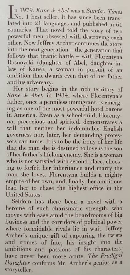The Prodigal Daughter (Hardcover) | Jeffrey Archer