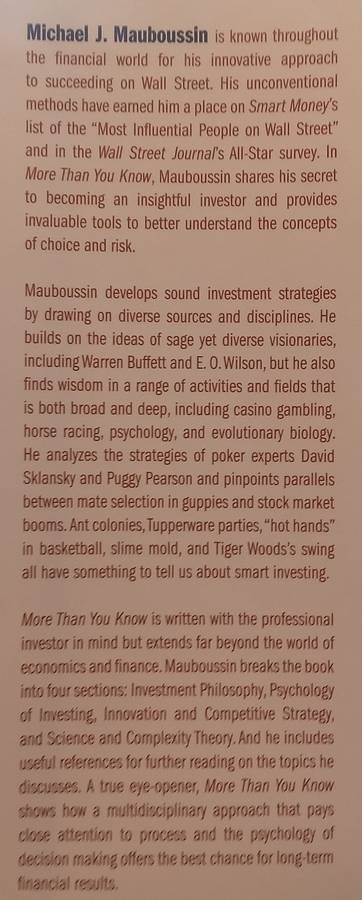 More Than You Know: Finding Financial Wisdom in Unconventional Places | Michael J. Mauboussin