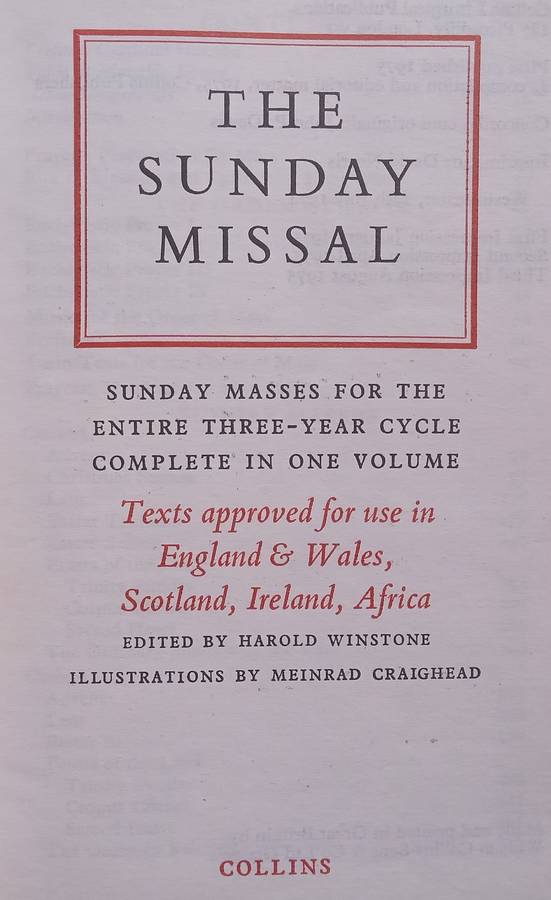 The Sunday Missal | Harold Winstone (Ed.)