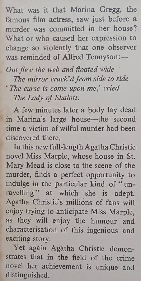 The Mirror Crack'd from Side to Side (First Edition, 1962) | Agatha Christie