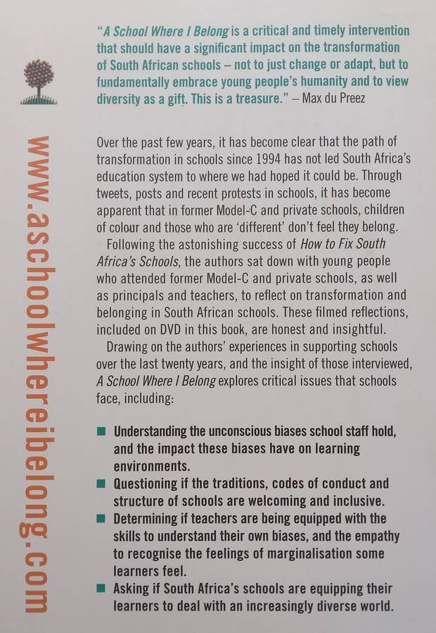 A School Where I Belong: Creating Transformed and Inclusive South African Schools (With DVD) | Dy...