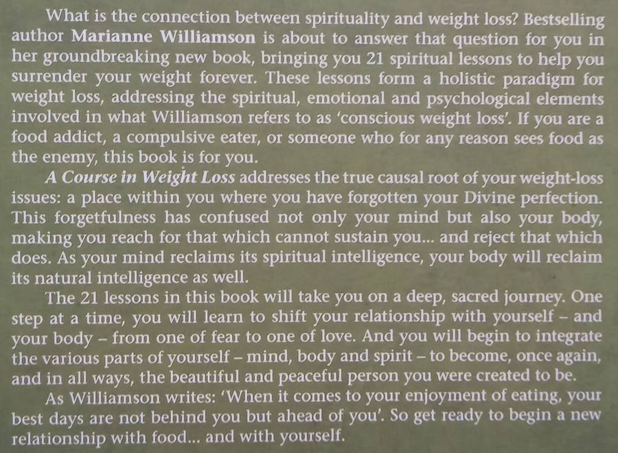 A Course in Weight Loss: 21 Spiritual Lessons for Surrendering Your Weight Forever | Marianne Wil...