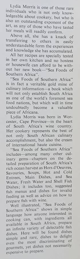 Sea Foods of Southern Africa | Lydia Morris
