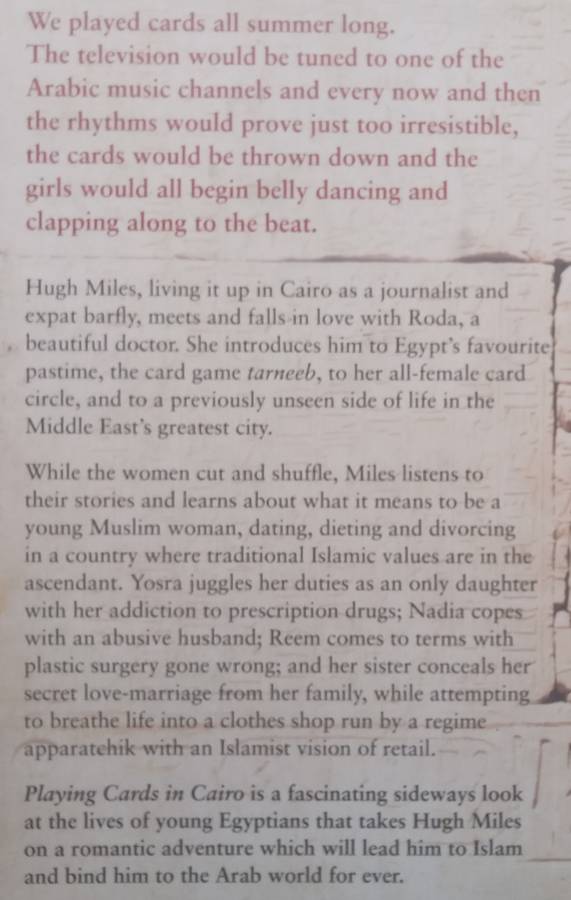 Playing Cards in Cairo: Mint Tea, Tarneeb and Tales of the City | Hugh Miles