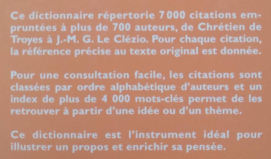 Larousse Dictionnaire des Citations (French) | R. Carlier, et al.