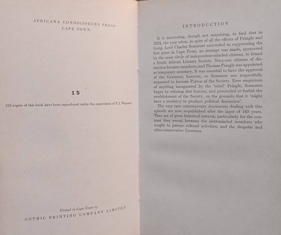 Papers of the South African Literary Society (Limited Edition)