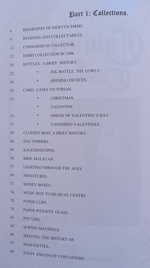 Mervyns Cabinet of Curiosities | Mervyn Emms