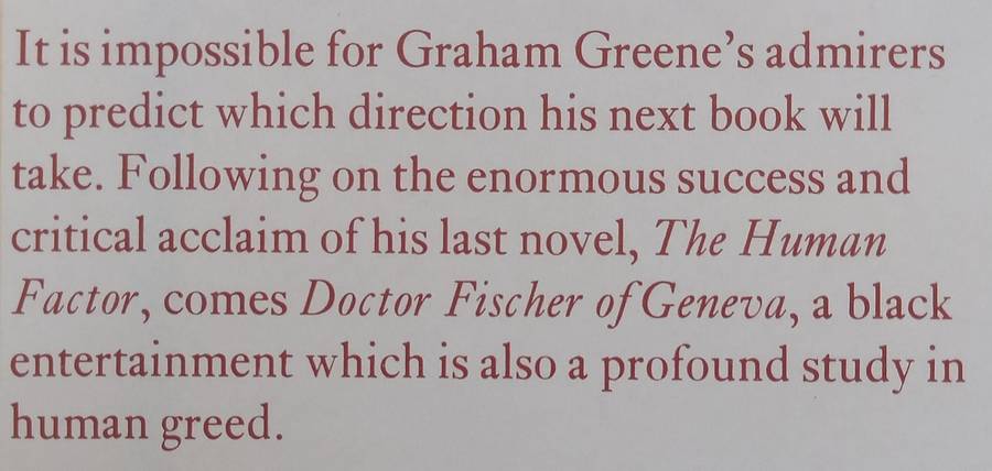 Doctor Fisher of Geneva or The Bomb Party | Graham Greene