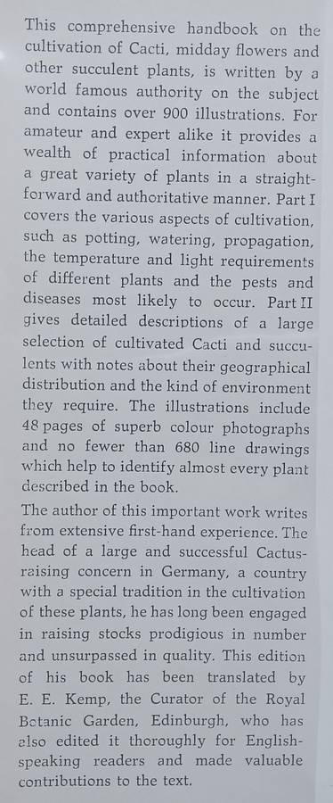 Cacti and Succulents: A Practical Handbook | E. E. Kemp
