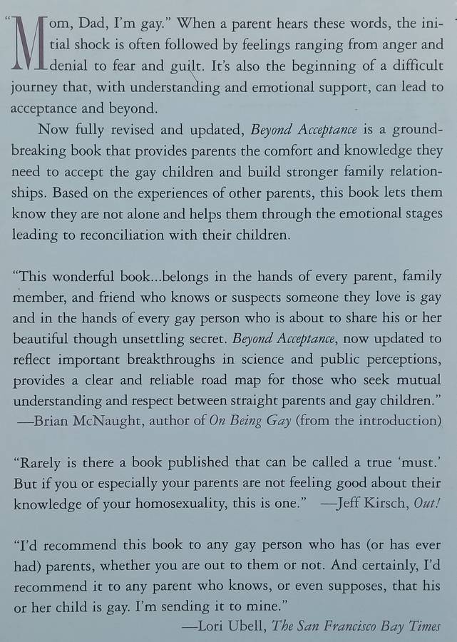 Beyond Acceptance: Parents of Lesbians & Gays Talk About their Experiences | Carolyn Welch Griffi...