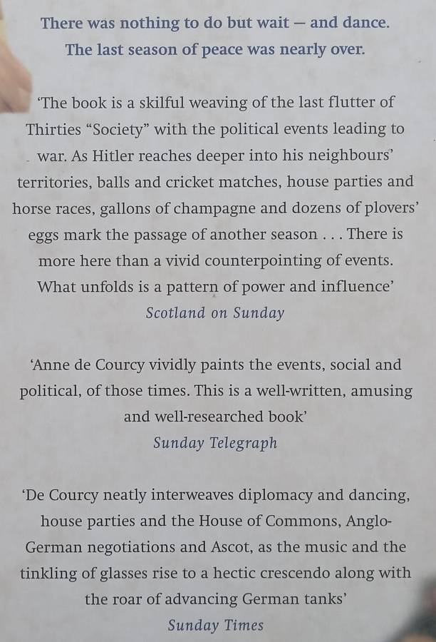 1939: The Last Season | Anne de Courcy