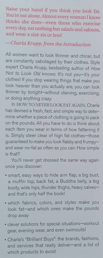 How to Never Look Fat Again | Charla Krupp