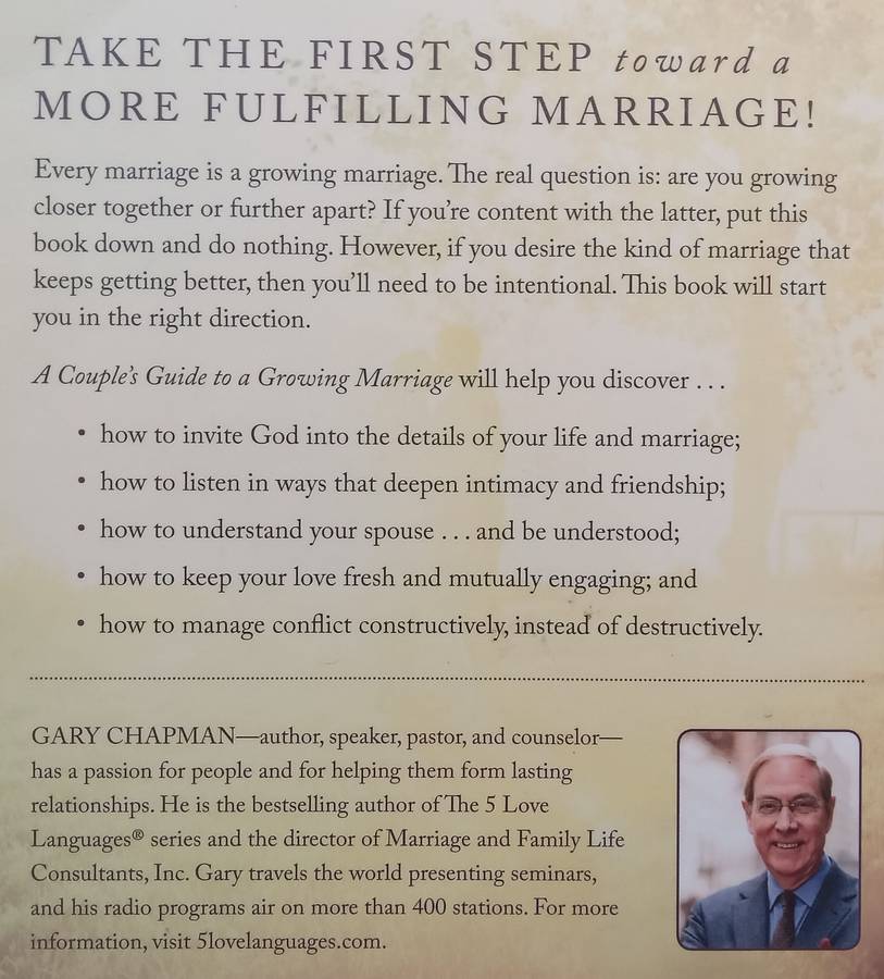A Couples Guide to Growing Marriage: A Bible Study | Gary Chapman